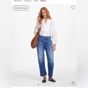 Madewell The Darted Barrel Jean
